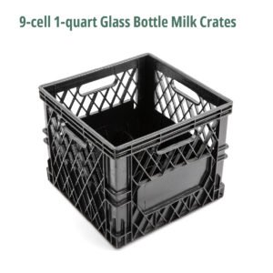 9-cell 1-quart Glass Bottle Milk Crates