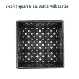 9-cell 1-quart Glass Bottle Milk Crates