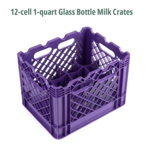 12-cell 1-quart Glass Bottle Milk Crates