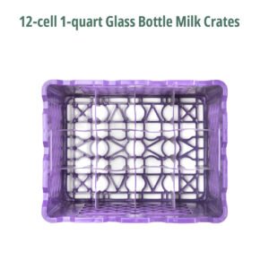 12-cell 1-quart Glass Bottle Milk Crates